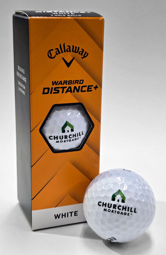 Callaway Warbird Golf Balls with Churchill Logo - 1 sleeve of 3 balls