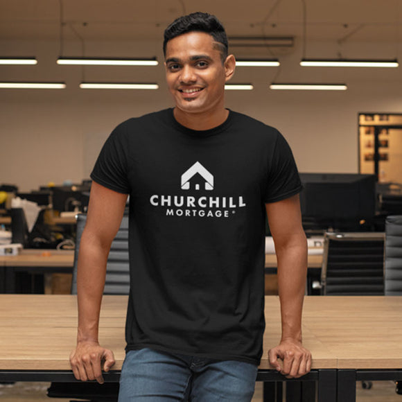 Churchill Mortgage T-shirt - Stacked Logo Front