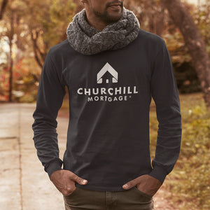 Comfort Colors Heavy Weight Ring Spun Long-Sleeved Tee - stacked Churchill logo