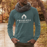 Comfort Colors Heavy Weight Ring Spun Long-Sleeved Tee - stacked Churchill logo