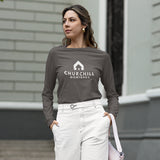 Comfort Colors Heavy Weight Ring Spun Long-Sleeved Tee - stacked Churchill logo
