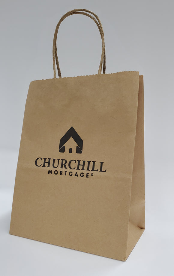Kraft Paper Shopping Bag - 25/pack
