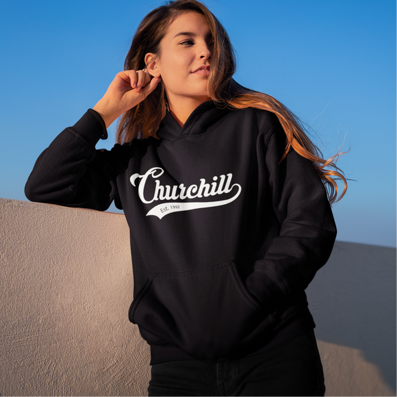 Unisex Black Dayton Hoodie - Swoosh