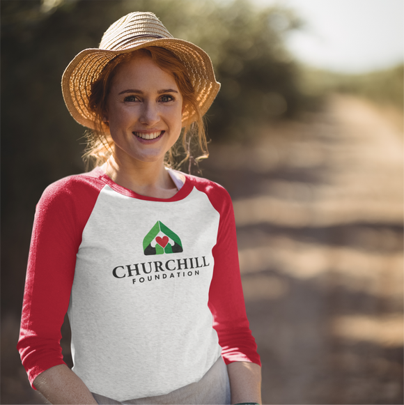 CMC Foundation - Red or Black 3/4 Sleeve Unisex Raglan Triblend Tee