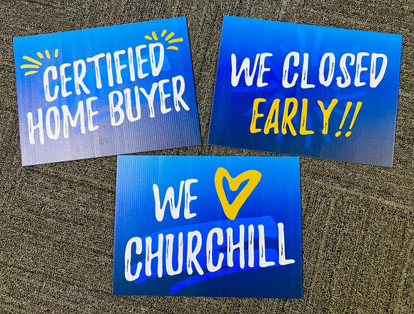Closing Signs - made from Coroplast®