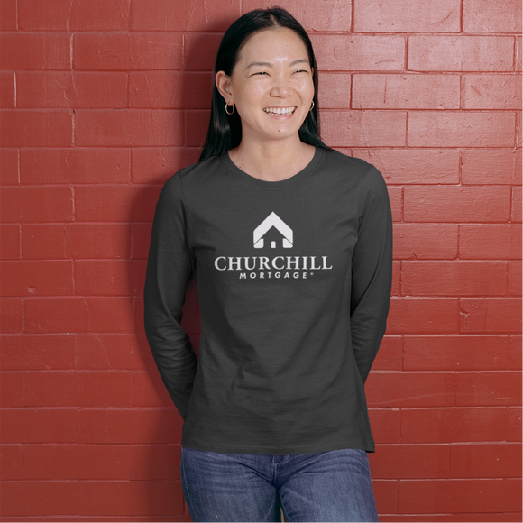 Women's Long-Sleeved Frost Black T-Shirt